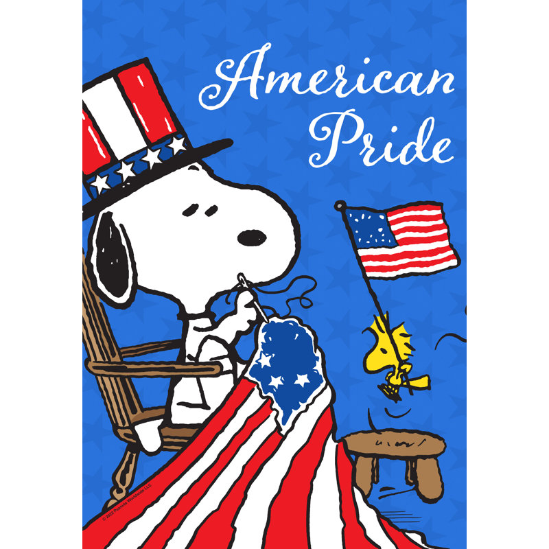 Back Yard Glory PEANUTS Proud to Be American Snoopy and